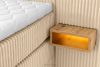 LILIUM PRO Boxspringbett mit LED-Nachttischen Doppelzimmer mittelhart 160 cm Doppelmatratze + HR-Topper Cordstoff sandfarben sandfarben - Foto 17