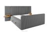 LILIUM PRO Boxspringbett mit LED-Nachttischen Doppelzimmer mittelhart 160 cm Doppelmatratze + Visco-Topper Cordstoff grau grau - Foto 5