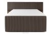 LILIUM PRO Boxspringbett mit LED-Nachttischen Doppelzimmer mittelhart 160 cm Doppelmatratze + Visco-Topper Cordstoff braun braun - Foto 6