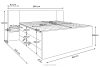 LILIUM PRO Boxspringbett mit LED-Nachttischen Doppelzimmer mittelhart 160 cm Doppelmatratze + Visco-Topper Cordstoff beige beige - Foto 25