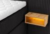 LILIUM PRO Boxspringbett mit LED-Nachttischen Doppelzimmer hart 160 cm Doppelmatratze + HR-Topper Cordstoff schwarz schwarz - Foto 17