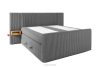 LILIUM PRO Boxspringbett mit LED-Nachttischen Doppelzimmer hart 160 cm Doppelmatratze + HR-Topper Cordstoff grau grau - Foto 4