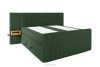 LILIUM PRO Boxspringbett mit LED-Nachttischen Doppelzimmer hart 160 cm Doppelmatratze + HR-Topper Cordstoff dunkelgrün dunkelgrün - Foto 4