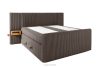 LILIUM PRO Boxspringbett mit LED-Nachttischen Doppelzimmer hart 160 cm Doppelmatratze + HR-Topper Cordstoff in Braun braun - Foto 4