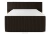 LILIUM PRO Boxspringbett mit LED-Nachttischen Doppelzimmer hart 160 cm Doppelmatratze + HR-Topper Cordstoff dunkelbraun dunkelbraun - Foto 6