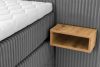 LILIUM PRO Boxspringbett mit LED-Nachttischen Doppelzimmer hart 160 cm Doppelmatratze + Visco-Topper Cordstoff grau grau - Foto 18