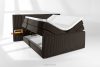 LILIUM PRO Boxspringbett mit LED-Nachttischen Doppelzimmer hart 160 cm Doppelmatratze + Visco-Topper Cordstoff dunkelbraun dunkelbraun - Foto 9