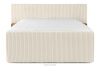 LILIUM PRO Boxspringbett mit LED-Nachttischen Doppelzimmer mittelhart 180 cm Doppelmatratze + HR-Topper Cordstoff weiß/ecru weiß/ecru - Foto 6