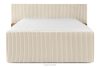 LILIUM PRO Boxspringbett mit LED-Nachttischen Doppelzimmer mittelhart 180 cm Doppelmatratze + HR-Topper Cordstoff beige beige - Foto 6