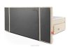 LILIUM PRO Boxspringbett mit LED-Nachttischen Doppelzimmer mittelhart 180 cm Doppelmatratze + HR-Topper Cordstoff beige beige - Foto 8