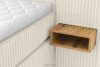 LILIUM PRO Boxspringbett mit LED-Nachttischen Doppelzimmer mittelhart 180 cm Doppelmatratze + Visco-Topper Cordstoff weiß/ecru weiß/ecru - Foto 18