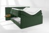 LILIUM PRO Boxspringbett mit LED-Nachttischen Doppelzimmer mittelhart 180 cm Doppelmatratze + Visco-Topper Cordstoff in Dunkelgrün dunkelgrün - Foto 9