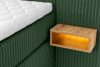 LILIUM PRO Boxspringbett mit LED-Nachttischen Doppelzimmer mittelhart 180 cm Doppelmatratze + Visco-Topper Cordstoff in Dunkelgrün dunkelgrün - Foto 17