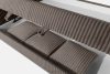 LILIUM PRO Boxspringbett mit LED-Nachttischen Doppelzimmer mittelhart 180 cm Doppelmatratze + Visco-Topper Cordstoff braun braun - Foto 15