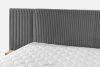 LILIUM PRO Boxspringbett mit LED-Nachttischen Doppelzimmer hart 180 cm Doppelmatratze + HR-Topper Cordstoff grau grau - Foto 11