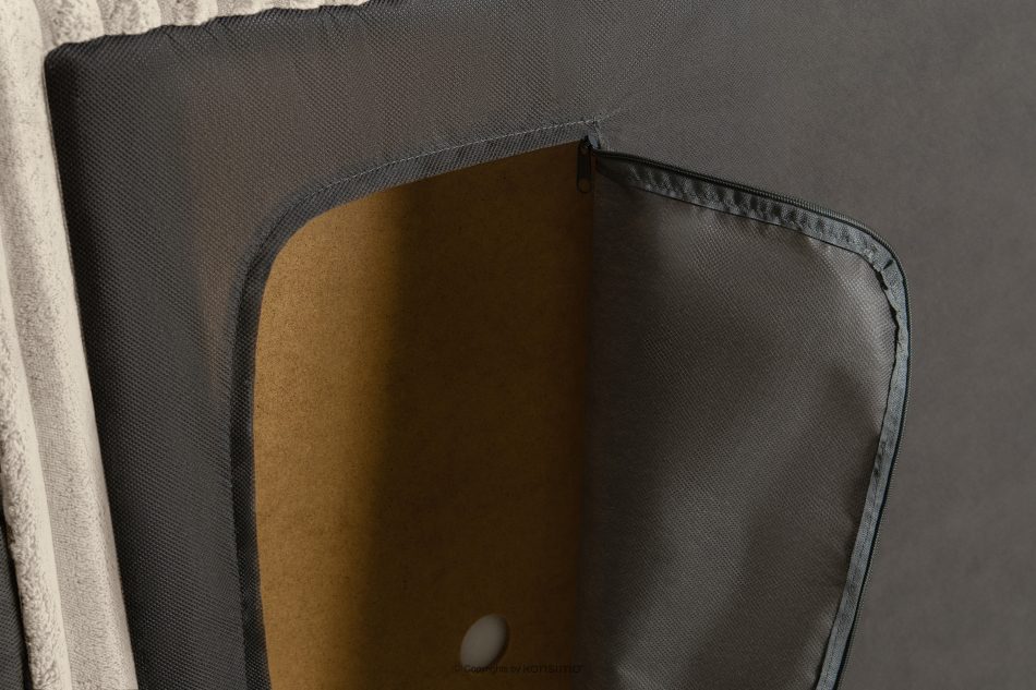 LILIUM PRO Boxspringbett mit LED-Nachttischen Doppelzimmer hart 180 cm Doppelmatratze + HR-Topper Cordstoff beige beige - Foto 19
