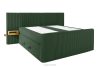 LILIUM PRO Boxspringbett mit LED-Nachttischen Doppelzimmer hart 180 cm Doppelmatratze + Visco-Topper Cordstoff dunkelgrün dunkelgrün - Foto 4
