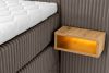 LILIUM PRO Boxspringbett mit LED-Nachttischen Doppelzimmer hart 180 cm Doppelmatratze + Visco-Topper Cordstoff braun braun - Foto 17
