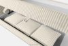 LILIUM PRO Boxspringbett mit LED-Nachttischen Doppelzimmer mittelhart 200 cm Doppelmatratze + HR-Topper Cordstoff weiß/ecru weiß/ecru - Foto 15