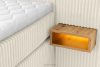 LILIUM PRO Boxspringbett mit LED-Nachttischen Doppelzimmer mittelhart 200 cm Doppelmatratze + HR-Topper Cordstoff weiß/ecru weiß/ecru - Foto 17