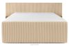 LILIUM PRO Boxspringbett mit LED-Nachttischen Doppelzimmer mittelhart 200 cm Doppelmatratze + HR-Topper Cordstoff sandfarben sandfarben - Foto 6