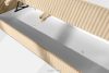 LILIUM PRO Boxspringbett mit LED-Nachttischen Doppelzimmer mittelhart 200 cm Doppelmatratze + HR-Topper Cordstoff sandfarben sandfarben - Foto 14