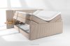 LILIUM PRO Boxspringbett mit LED-Nachttischen Doppelzimmer mittelhart 200 cm Doppelmatratze + HR-Topper Cordstoff in Taupe taupe - Foto 9