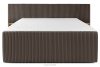 LILIUM PRO Boxspringbett mit LED-Nachttischen Doppelzimmer mittelhart 200 cm Doppelmatratze + Visco-Topper Cordstoff braun braun - Foto 6