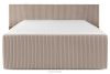 LILIUM PRO Boxspringbett mit LED-Nachttischen Doppelzimmer mittelhart 200 cm Doppelmatratze + Visco-Topper Cordstoff taupe taupe - Foto 6