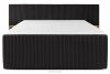 LILIUM PRO Boxspringbett mit LED-Nachttischen Doppelzimmer hart 200 cm Doppelmatratze + HR-Topper Cordstoff schwarz schwarz - Foto 6