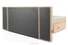 LILIUM PRO Boxspringbett mit LED-Nachttischen Doppelzimmer hart 200 cm Doppelmatratze + HR-Topper Cordstoff sandfarben sandfarben - Foto 8