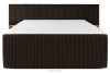 LILIUM PRO Boxspringbett mit LED-Nachttischen Doppelzimmer hart 200 cm Doppelmatratze + HR-Topper Cordstoff dunkelbraun dunkelbraun - Foto 6