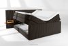 LILIUM PRO Boxspringbett mit LED-Nachttischen Doppelzimmer hart 200 cm Doppelmatratze + Visco-Topper Cordstoff dunkelbraun dunkelbraun - Foto 9