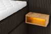 LILIUM PRO Boxspringbett mit LED-Nachttischen Doppelzimmer hart 200 cm Doppelmatratze + Visco-Topper Cordstoff dunkelbraun dunkelbraun - Foto 17