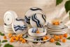 DALLI Essgeschirr-Set Wellen im skandinavischen Stil 6 Personen (18 Stück) blau/beige/olivgrün blau/beige/olivgrün - Foto 2