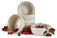 Schüssel japandi 6 Stück beige/grau/dunkelblau