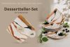 RONARI Dessertteller quadratischer Boho-Stil 6 Stück braun/beige/dunkelblau braun/beige/dunkelblau - Foto 8