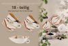 RONARI Essgeschirr-Set quadratischer Boho-Stil 6 Personen (18 Stück) braun/beige/dunkelblau braun/beige/dunkelblau - Foto 9