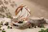 RONARI Essgeschirr-Set quadratischer Boho-Stil 6 Personen (18 Stück) braun/beige/dunkelblau braun/beige/dunkelblau - Foto 2