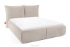 CONSO Bett ohne Füße mit Lattenrost und weichem Kopfteil beige Chenillestoff 140 beige - Foto 1