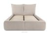 CONSO Bett ohne Füße mit Lattenrost und weichem Kopfteil beige Chenillestoff 140 beige - Foto 4