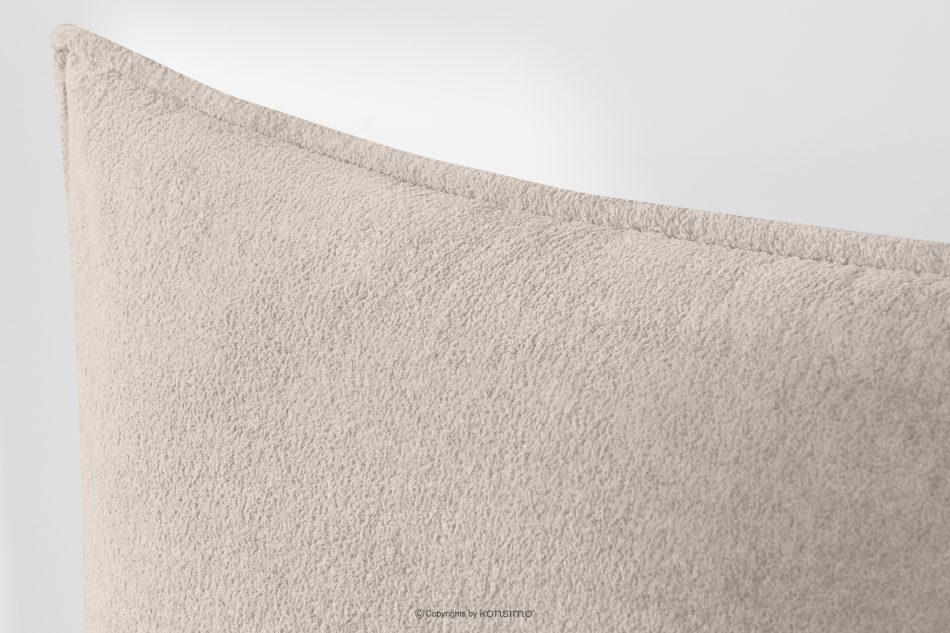 CONSO Bett ohne Füße mit Lattenrost und weichem Kopfteil beige Chenillestoff 140 beige - Foto 10