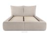 CONSO Bett mit Lattenrost und weichem Kopfteil beige Chenillestoff 160 beige - Foto 4