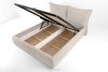 CONSO Bett mit Lattenrost und weichem Kopfteil beige Chenillestoff 160 beige - Foto 7
