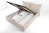 CONSO Bett mit Lattenrost und weichem Kopfteil beige Chenillestoff 160 beige - Foto 8
