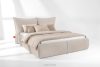 CONSO Bett mit Lattenrost und weichem Kopfteil beige Chenillestoff 160 beige - Foto 2