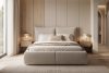 CONSO Bett mit Lattenrost und weichem Kopfteil beige Chenillestoff 160 beige - Foto 19