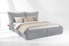 CONSO Bett mit weichem Kopfteil und Lattenrost grau Chenillestoff 180 grau - Foto 2