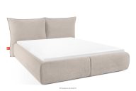Bett mit weichem Kopfteil und Lattenrost beige Chenillestoff 180