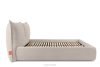 CONSO Bett mit weichem Kopfteil und Lattenrost beige Chenillestoff 180 beige - Foto 5